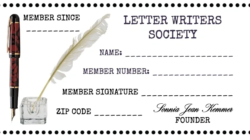 Letter Writers Society Lifetime Membership