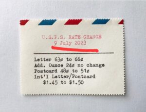 Letter Writers Society Postage Stamp Increase